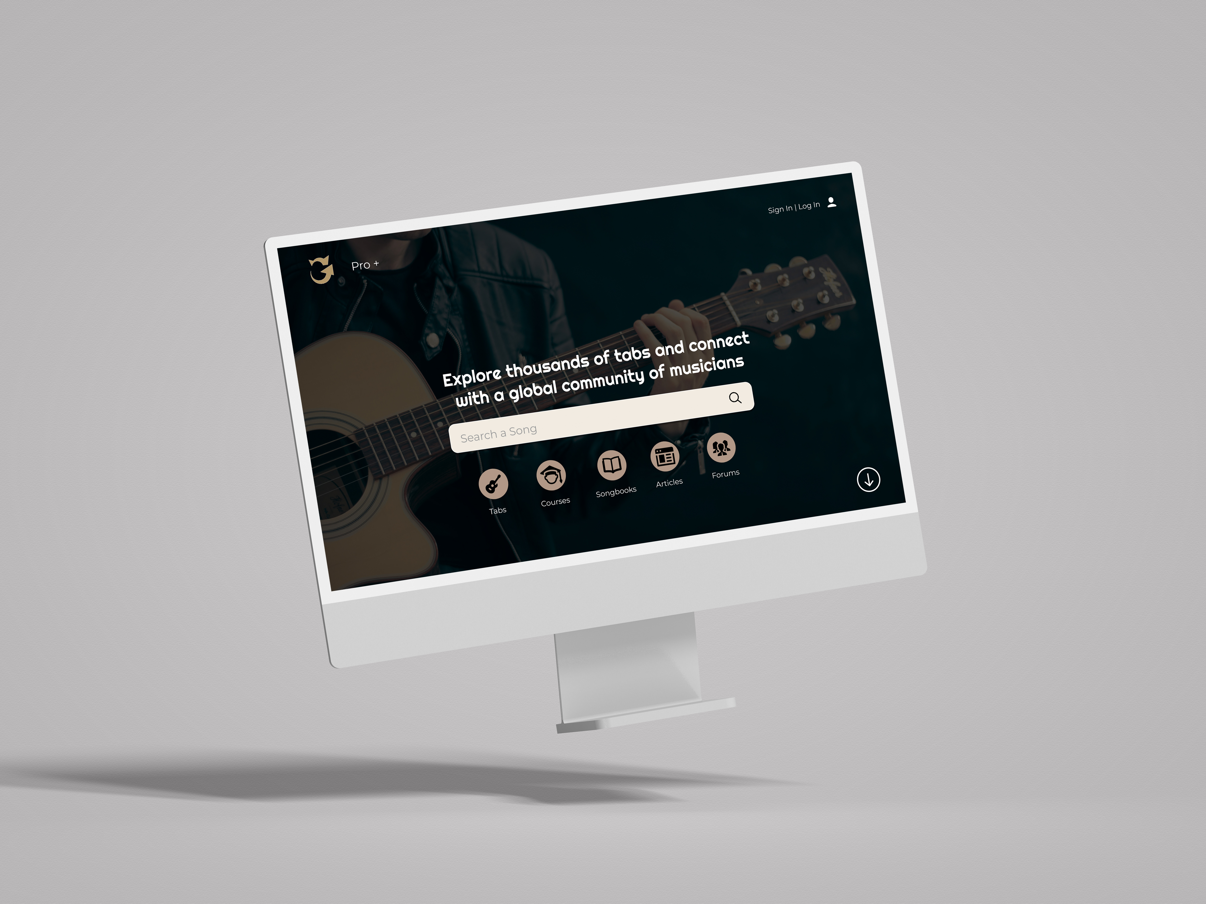 Ultimate Guitar Tabs screen