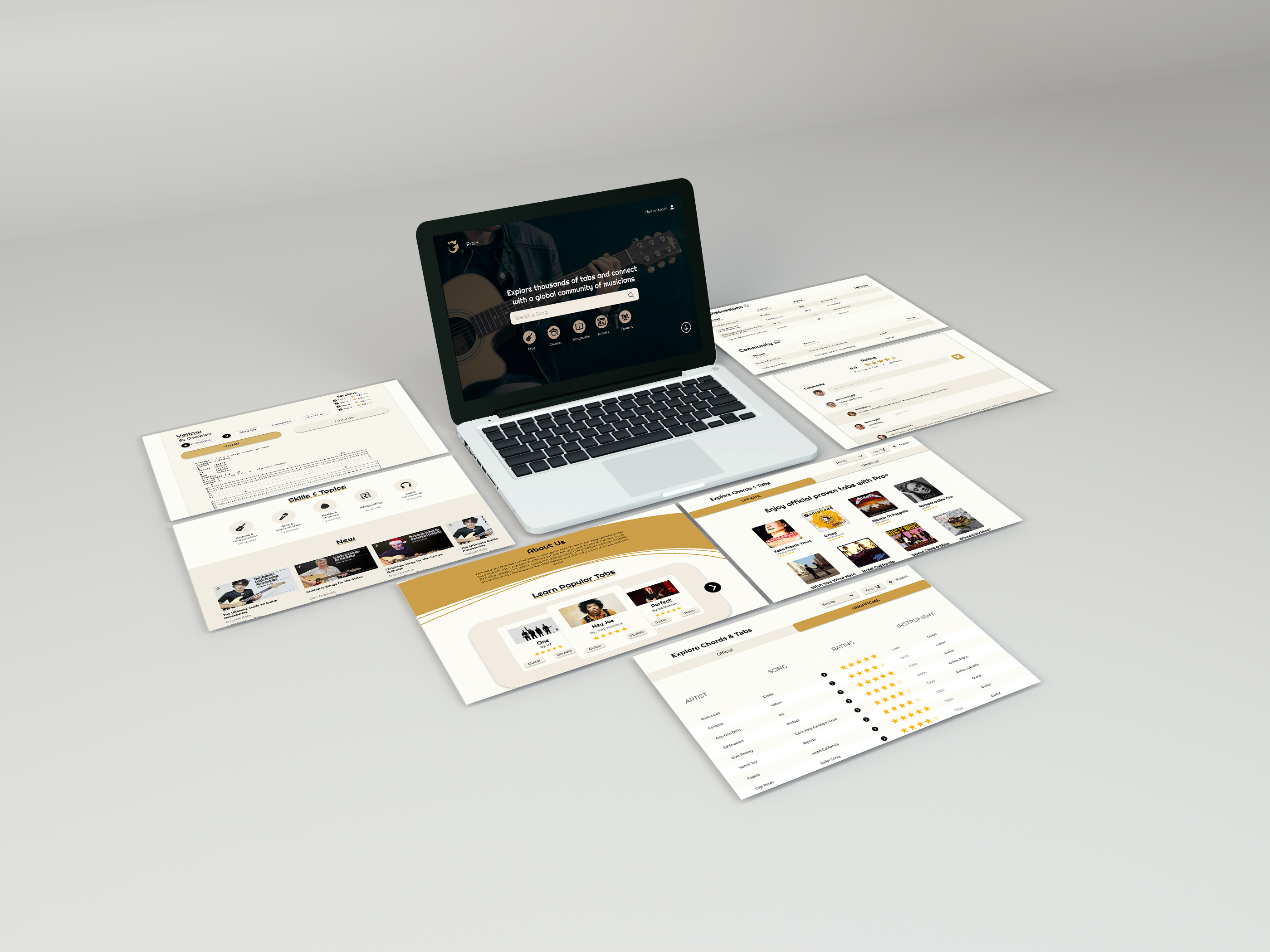 Ultimate Guitar Tabs — UX research & interface redesign
