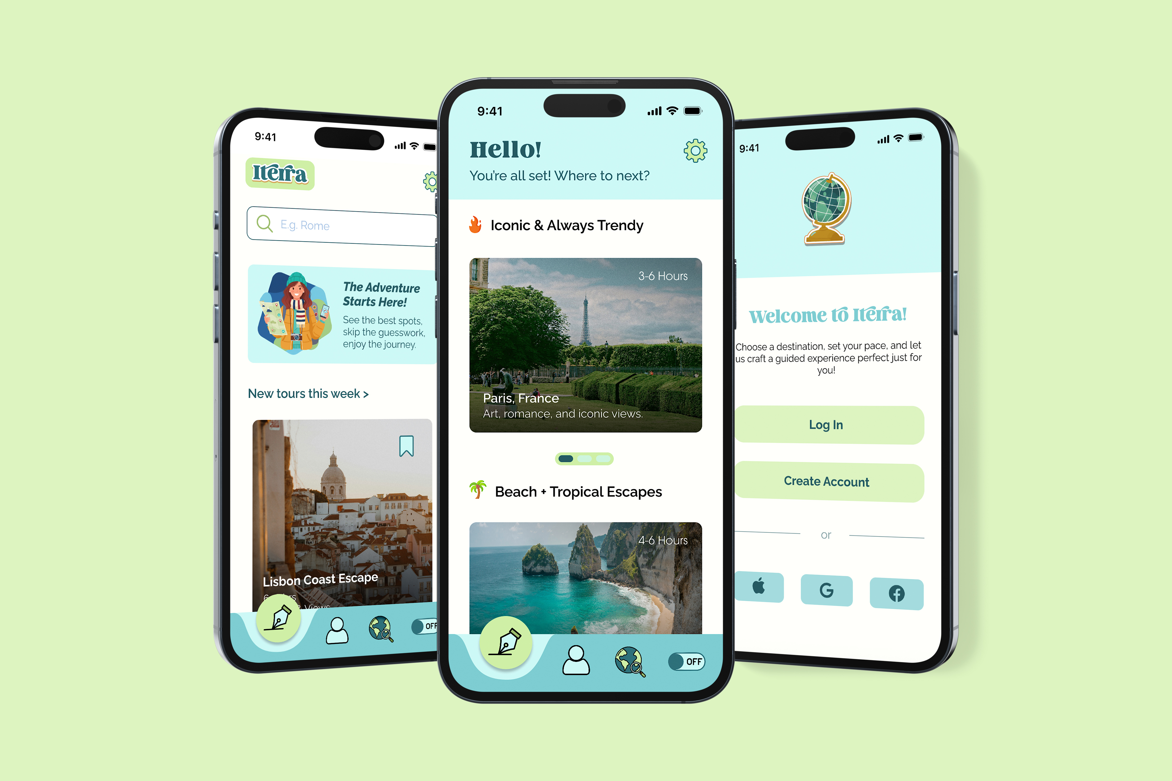 Iterra app screen