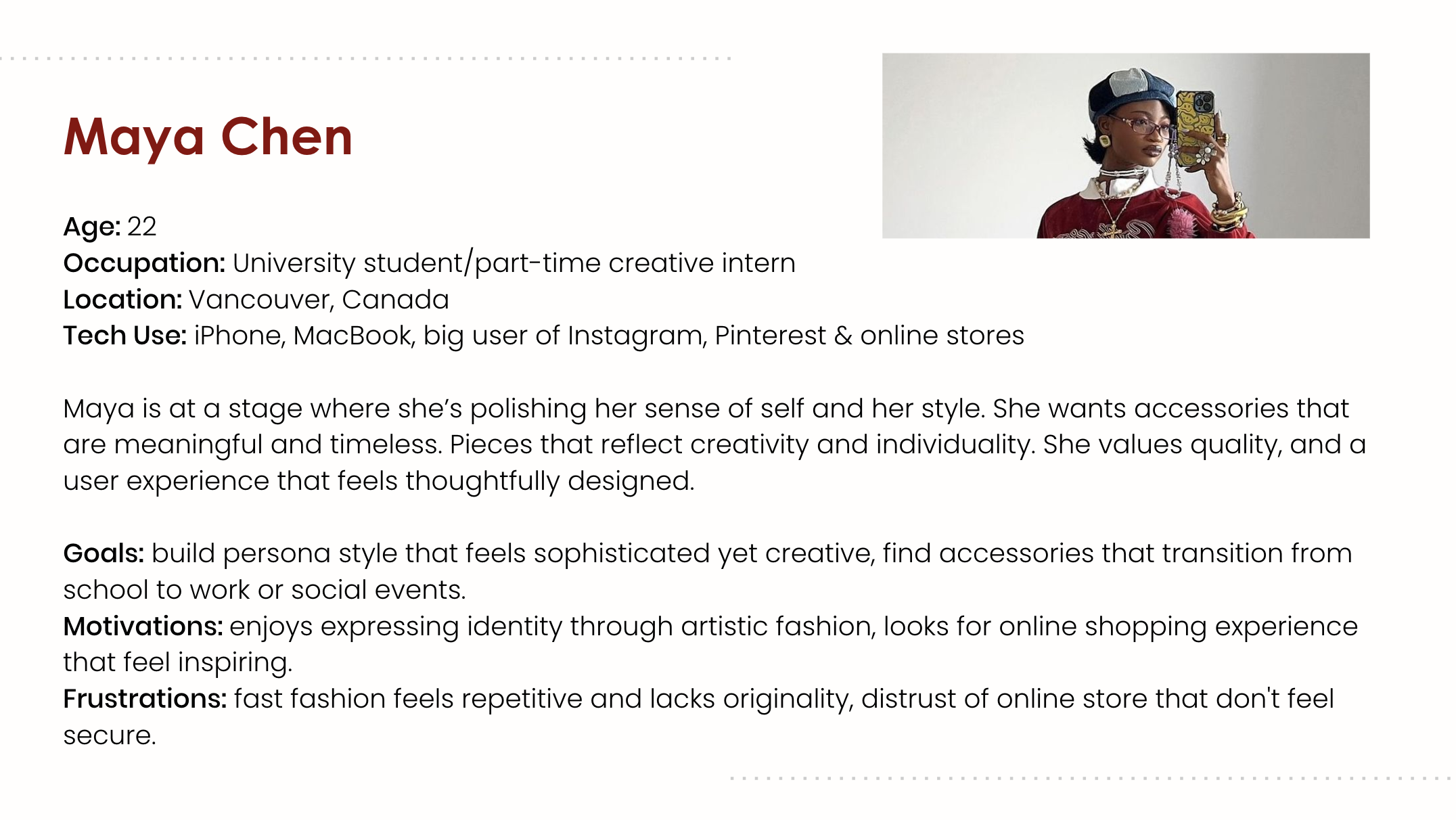 Scarlett — user persona 2