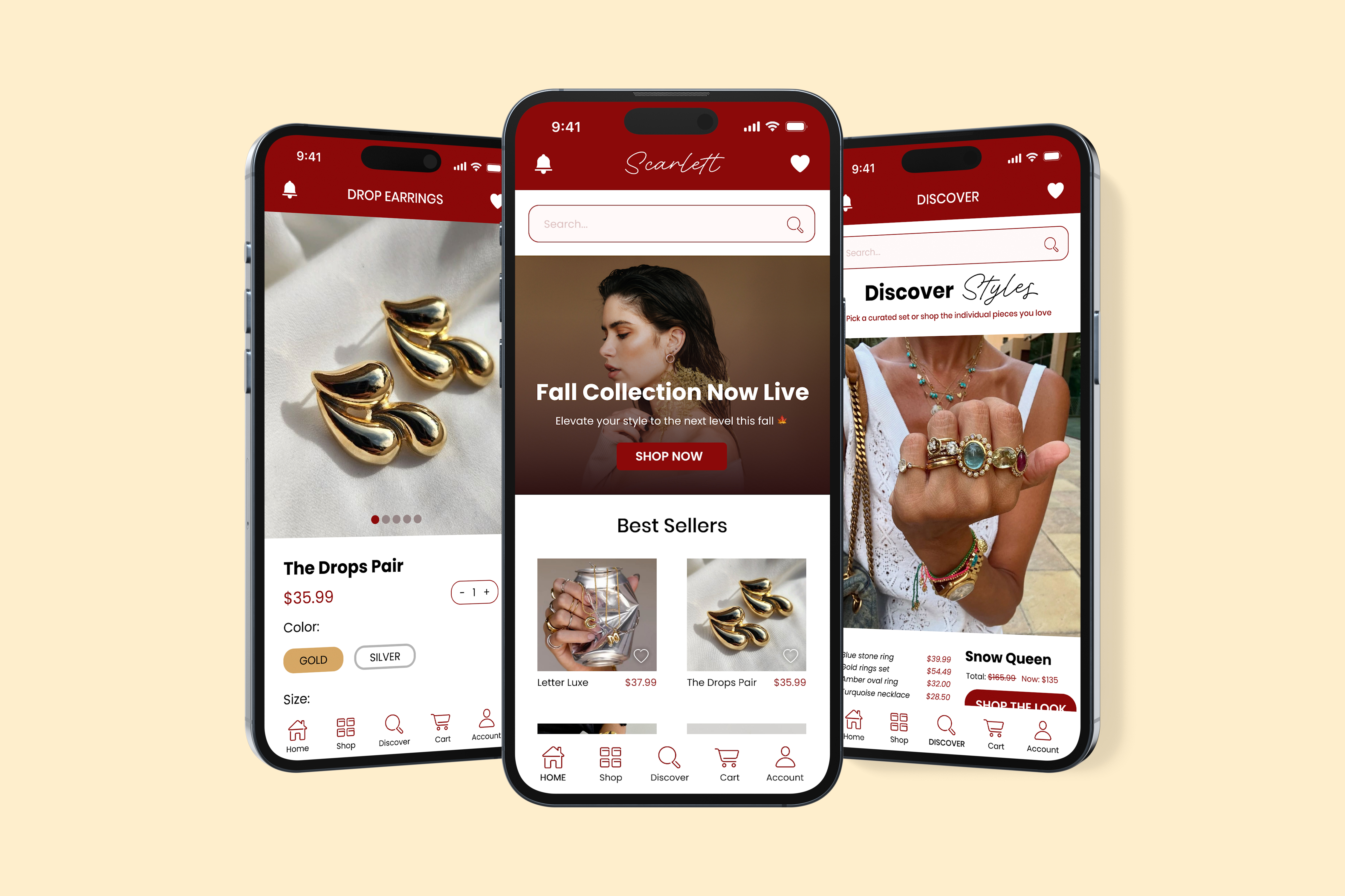 Scarlett — UX/UI for jewelry shopping app concept